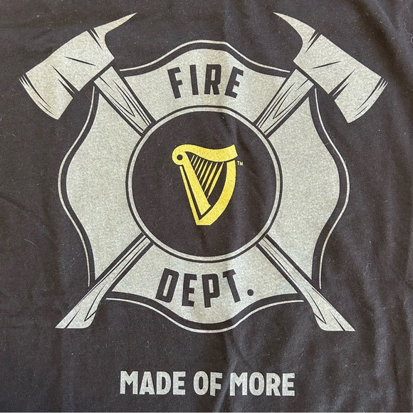NEW Guinness Fire Dept. Tee Shirt Made Of More Black Large - Picture 2 of 6